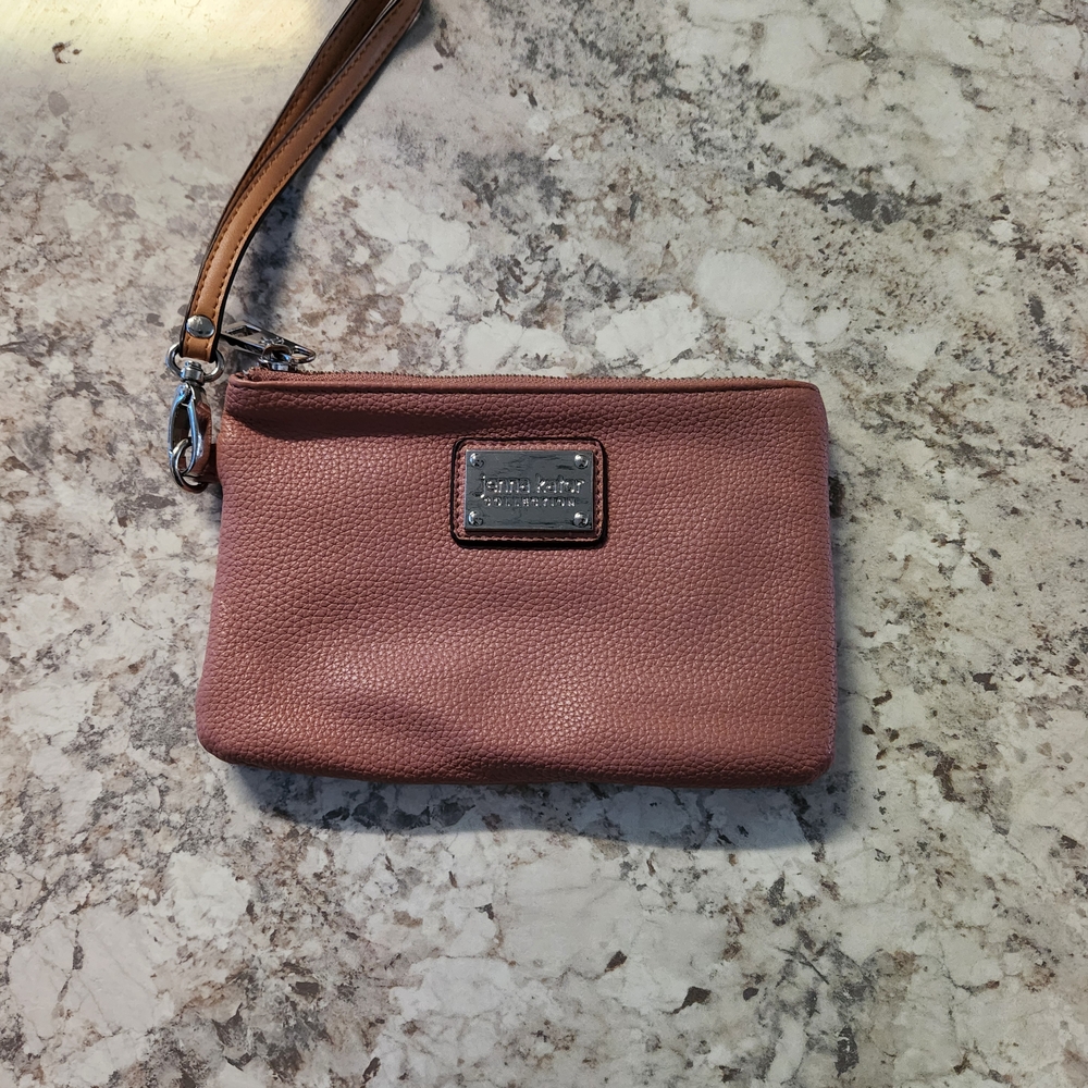 Jenna Kator Pink Leather Wristlet